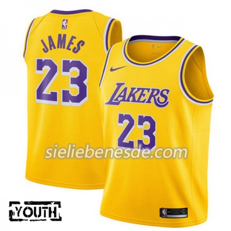 Kinder NBA Los Angeles Lakers Trikot Lebron James 23 2018-19 Nike Gelb Swingman